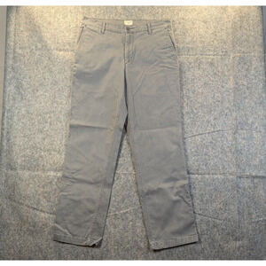 Docker's Khaki Pants 33x32 Men's Straight Fit Flat Front Business Casual Gray